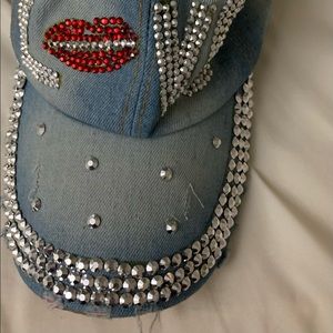 Denim Blue studded hat